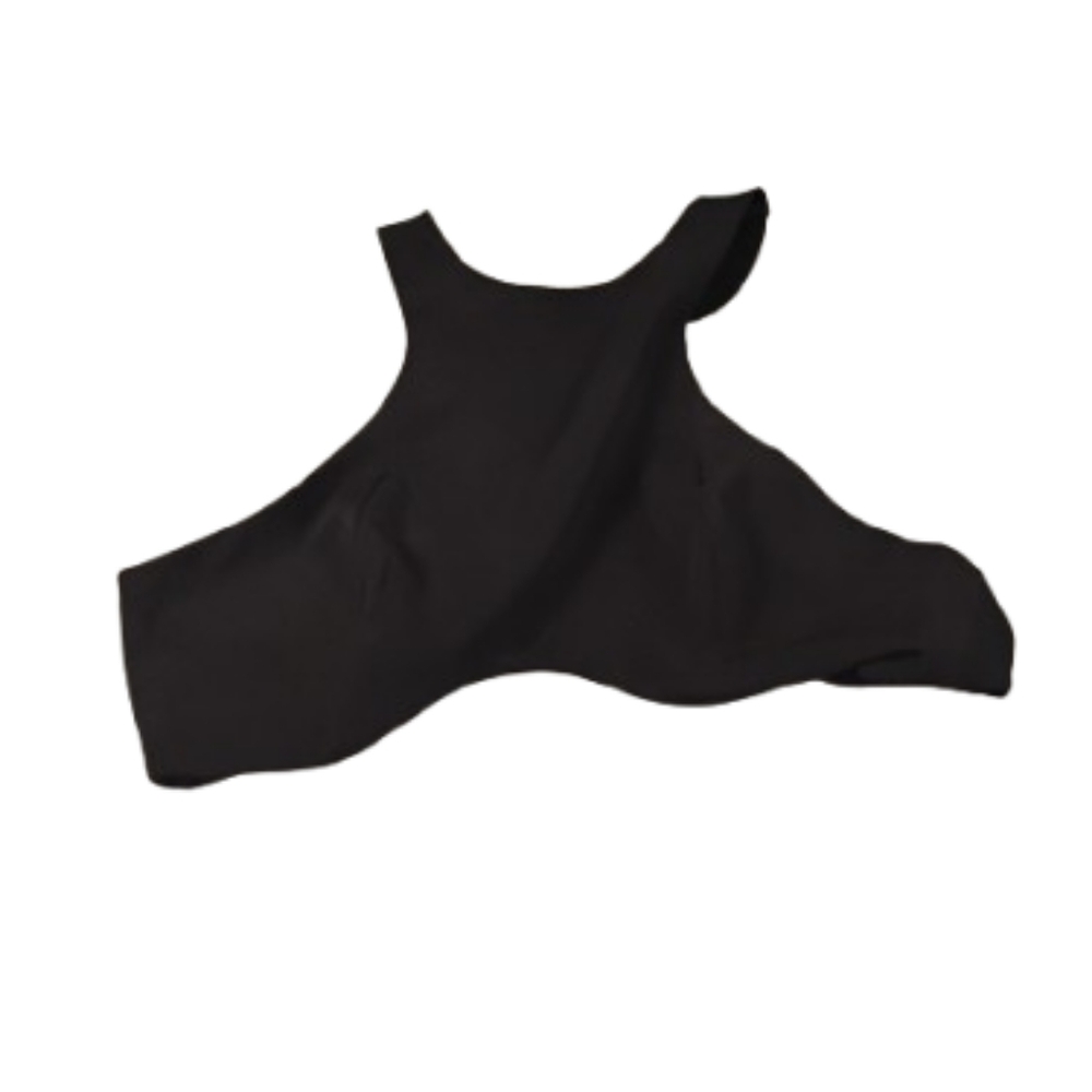 Tobi Women's Black Halter Cutout Back Crop Top Sz M